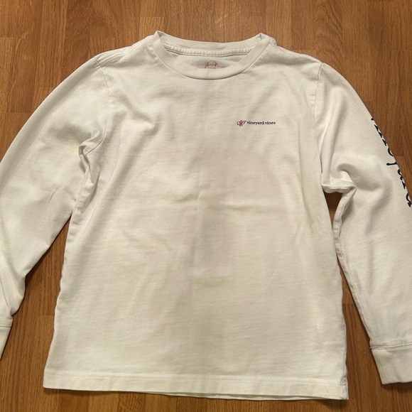 Vineyard Vines White Long Sleeve Tee Classic Cotton - Picture 2 of 8